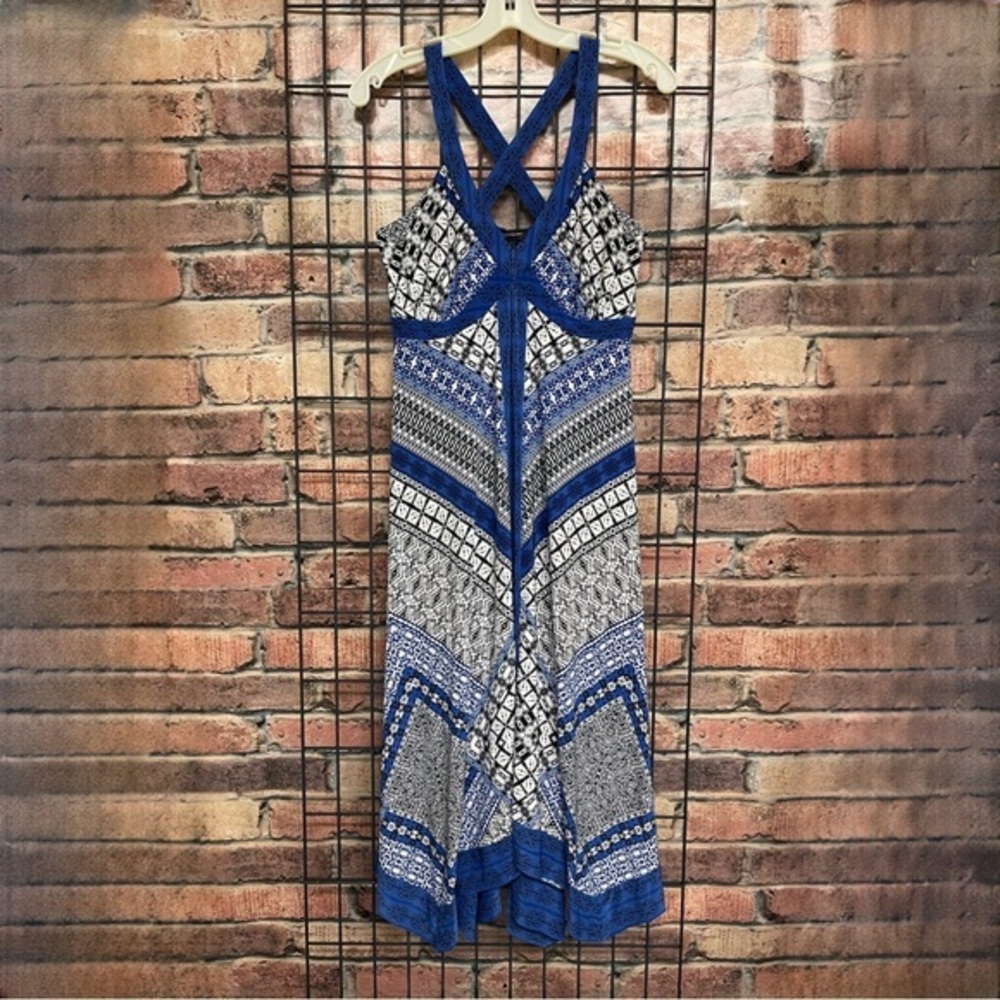 INC International Concepts Petite, blue and black maxi dress size PM